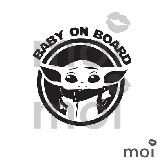Mandalorian Baby Yoda Disney Star Wars Baby On Board Svg Png Etsy