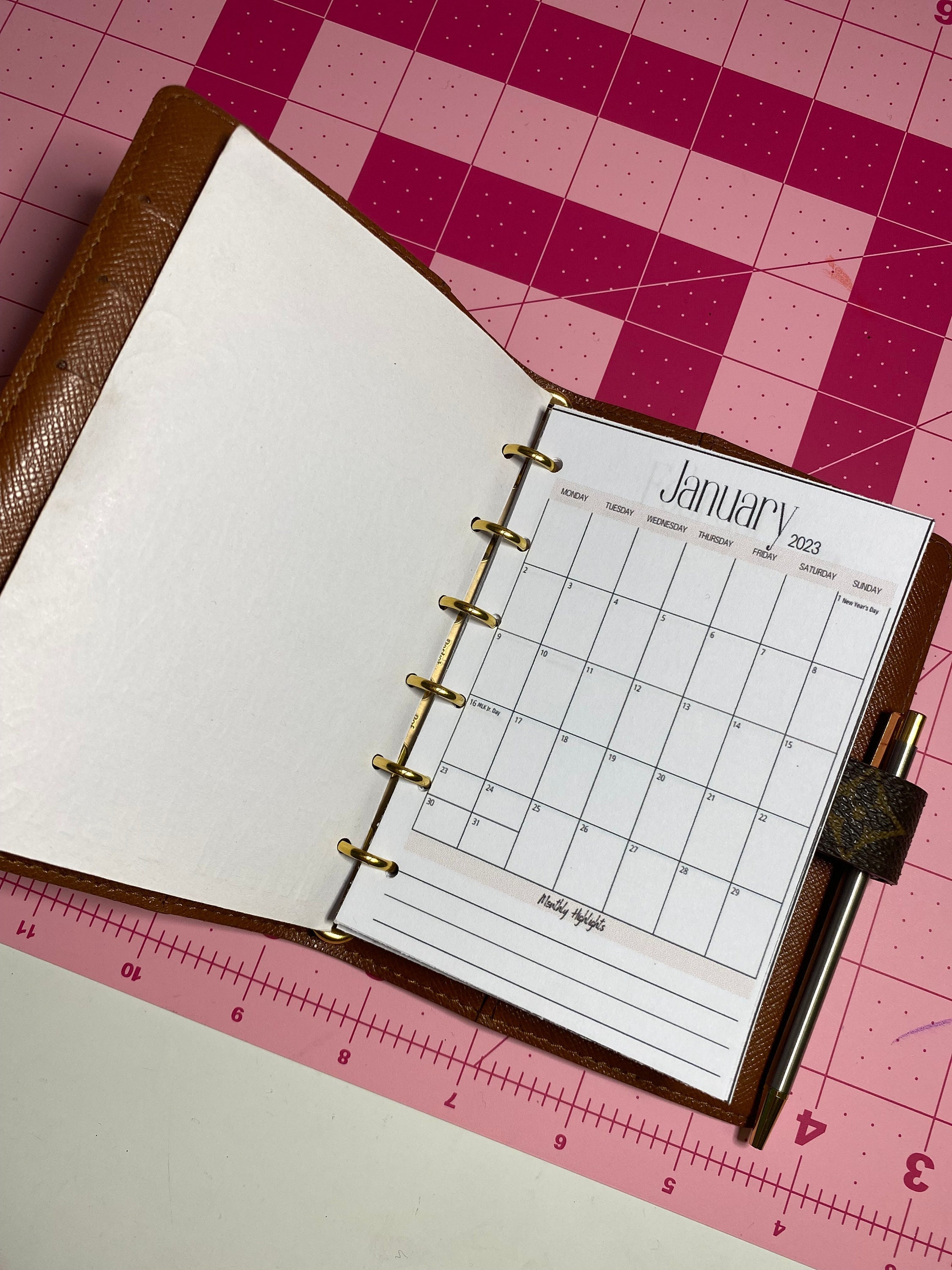 Louis Vuitton Inspired Agenda Calendar Refill Inserts & To-Do Lists –  Between Naps on the Porch