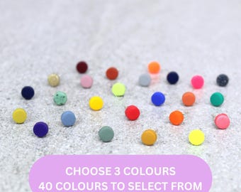 Mini Dot Studs Set: Choose 3 Colours, Multicoloured Tiny Dot Stud Gift Sets