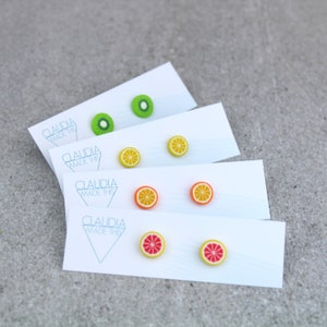 Kiwi Fruit Earrings, Kiwi Fruit Studs, Cute Earrings, Kiwi Earrings, Kiwi Fruit Posts, Novelty earrings, Fruit Earrings, Letterbox gifts image 9