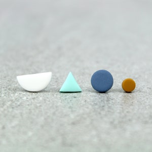 Mix and Match Studs Set, Geometric Studs, Stud gifts set, Coastal Colours, Mismatched Studs, Cute Studs, Minimalist Studs, Stackable Studs