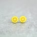 Lemon Earrings, Lemon Studs, Cute Kawaii Lemon Studs, Lemon accessories, Cute Fruit Studs, Lemon Slice Earrings, Letterbox gifts, lemon gift 