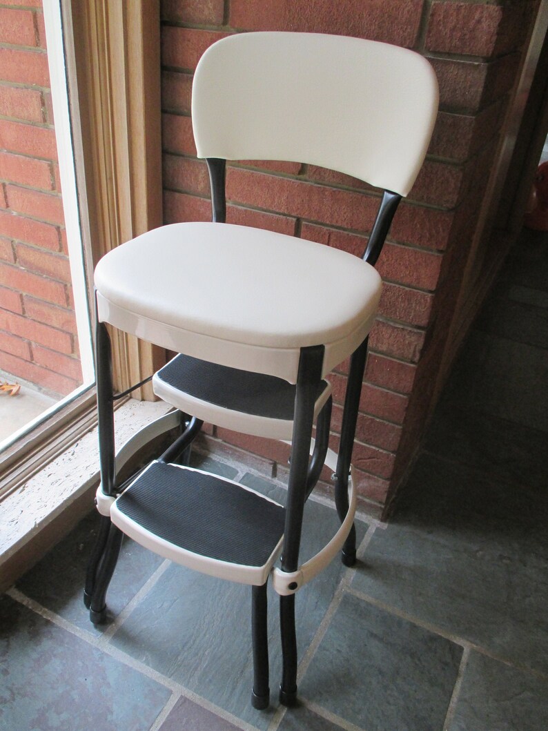 Vintage Restored Cosco Stylaire Upholstered Kitchen Slide Out Etsy