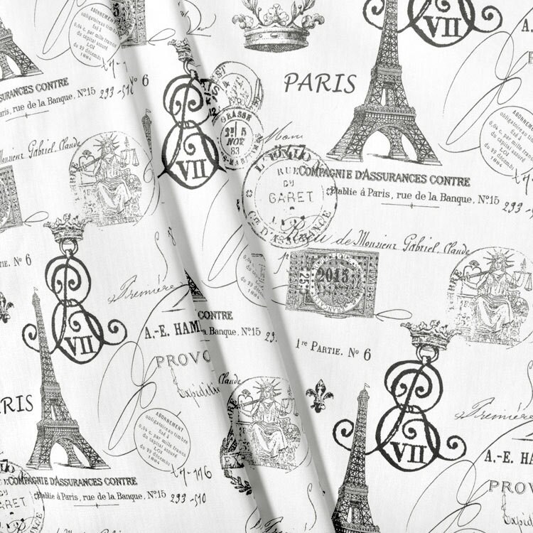 Drapery Fabric, Upholstery Fabric, Paris Fabric, Eiffeltower Fabric