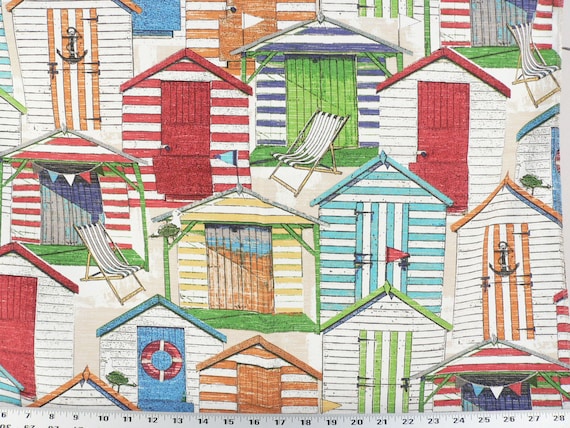 Dry Fabric Upholstery Indoor Outdoor Nautical Beach Huts Lake House Pool Side Yards Dry Fabric Upholstery, Nautical Outdoor Fabric Uk