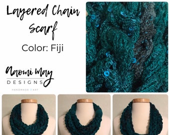 Layered Chain Scarf - Fiji Sequin