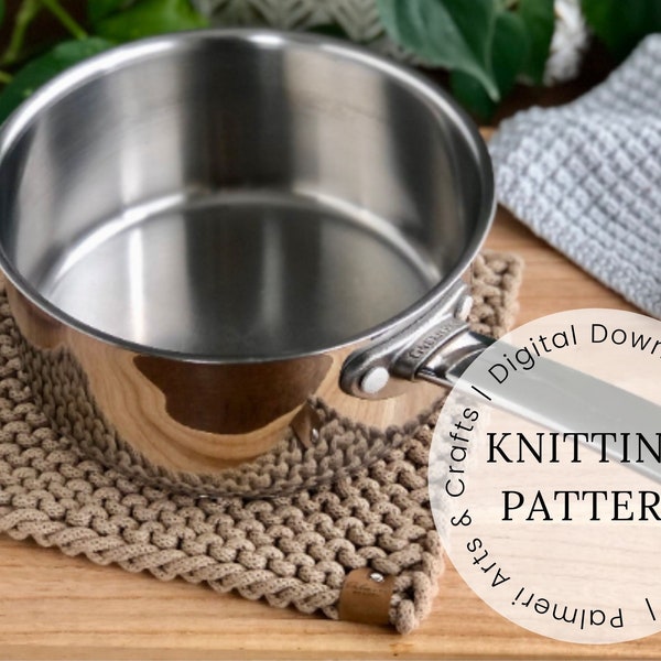 KNITING PATTERN | Macrame Cord Trivet - Easy Summer Knitting Project