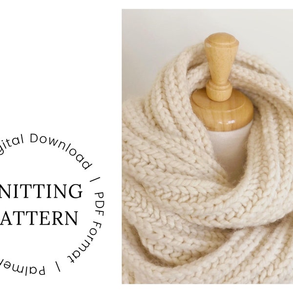 BEGINNER KNITING PATTERN | Quick Knit Bulky Scarf