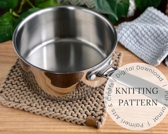 KNITING PATTERN | Macrame Cord Trivet - Easy Summer Knitting Project