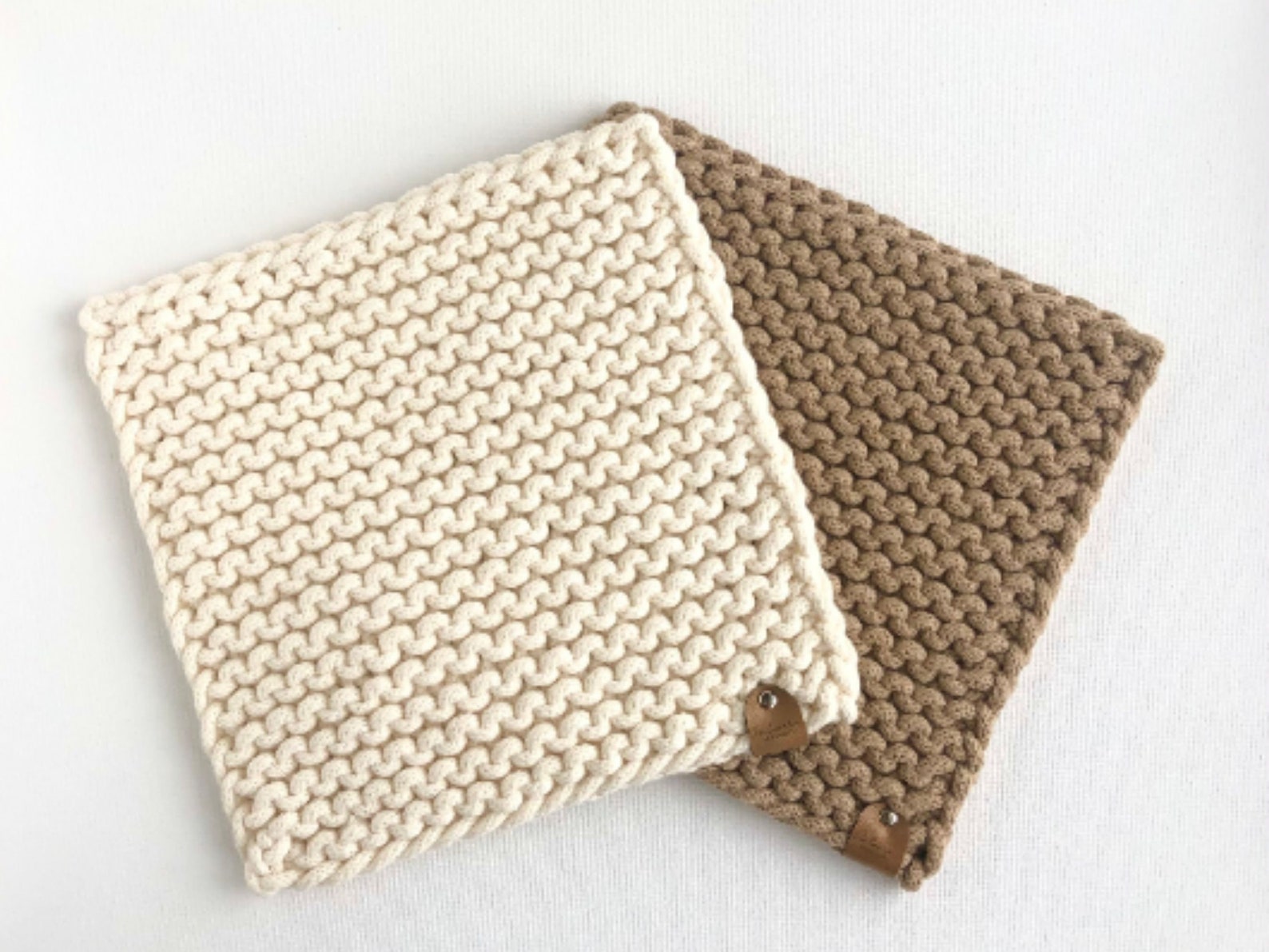 KNITING PATTERN Macrame Cord Trivet Easy Summer Knitting Etsy