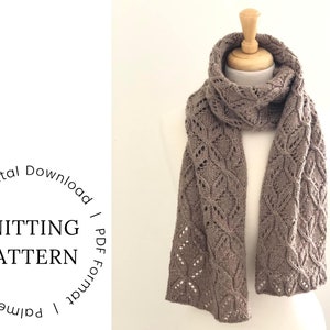 KNITING PATTERN | Spring Lace Scarf, Love me Knot with free video tutorials