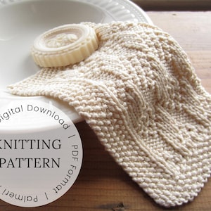 KNITING PATTERN | Reusable Washcloth, Dishcloth, Spa Cloth Pattern