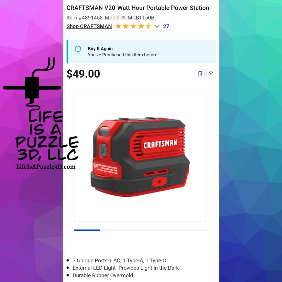 Craftsman Portable Power Station Mount for Wonderfold W Series Wagons - Etsy