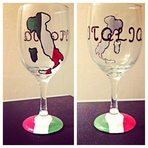 Items similar to Italian Wine Glass on Etsy