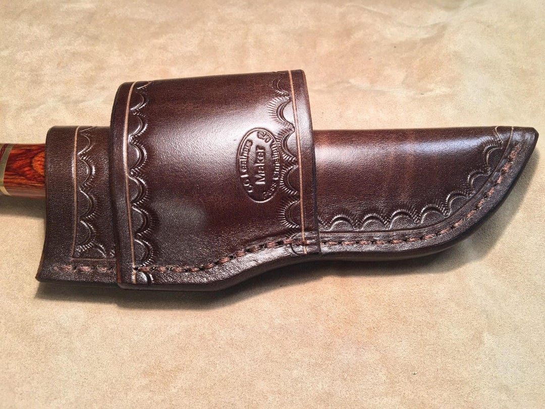 Custom Made Leather Knife Sheath Cross Draw for a Buck 103 Etsy