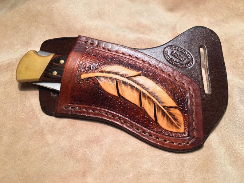 Custom Right Hand Cross Draw Leather Knife Sheath for a Buck Etsy