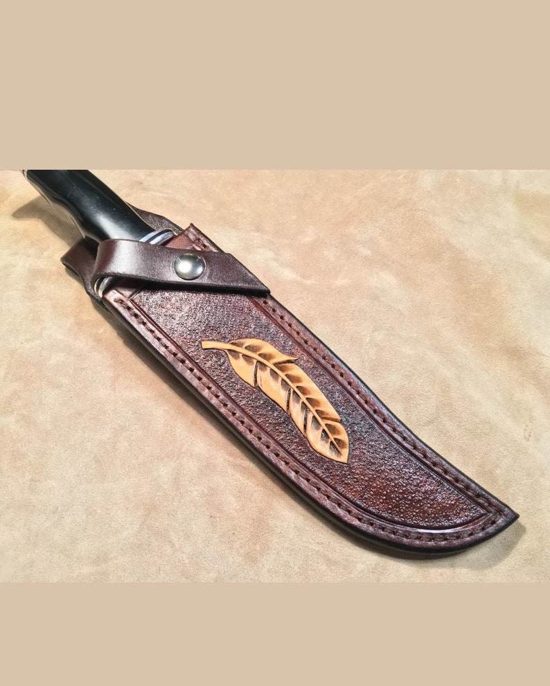 Custom Leather Knife Sheath for a Buck 120 knife. Sheath Only Etsy