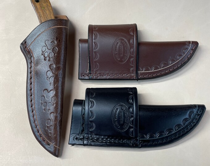Custom Leather Knife Sheaths That Fit a Buck 113 Knife. Sheath Only. Etsy