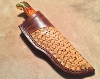 Custom Made Vertical Knife Sheath that is made for the Buck 103 Knife. Sheath ONLY!