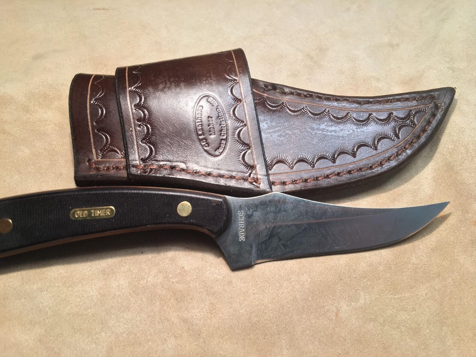 Custom Leather Cross Draw Knife Sheath for a Schrade Sharp Etsy