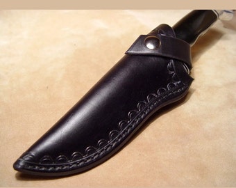 Sheath Only! Custom LH Brown Leather Kife Sheath that fits a Buck 119 Knife 