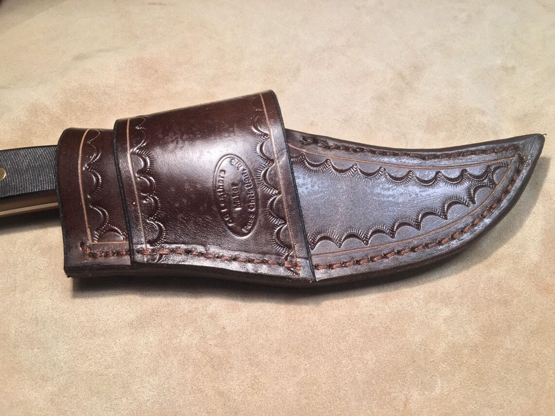 Custom Leather Cross Draw Knife Sheath for a Schrade Sharp Etsy