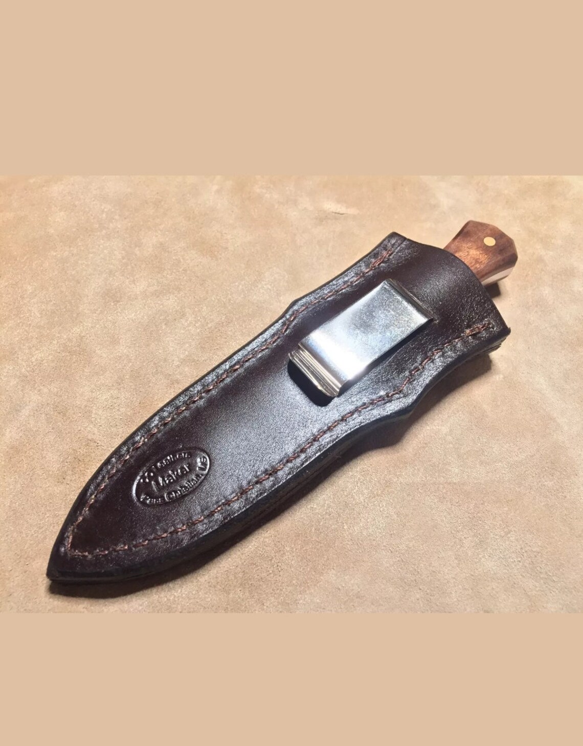 Custom Leather Knife Sheath With a Belt Clip for a Boot Dagger Etsy