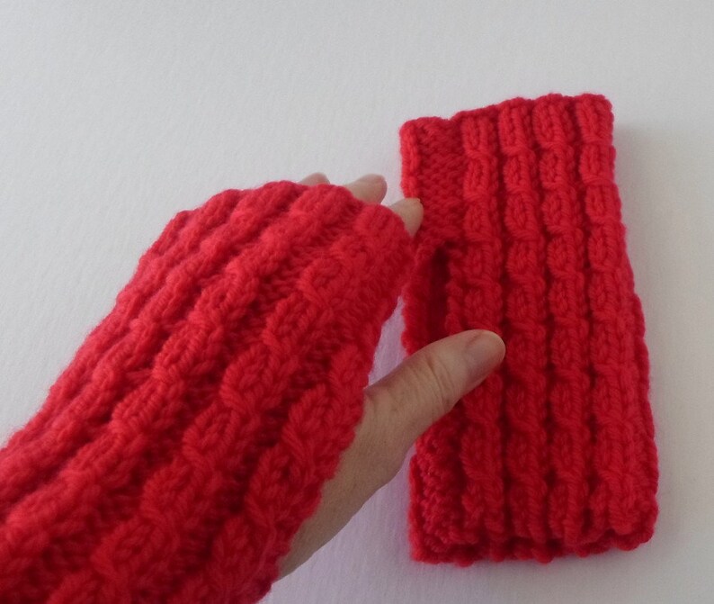 Red Adult Size Phone Gloves Ready to Ship image 0