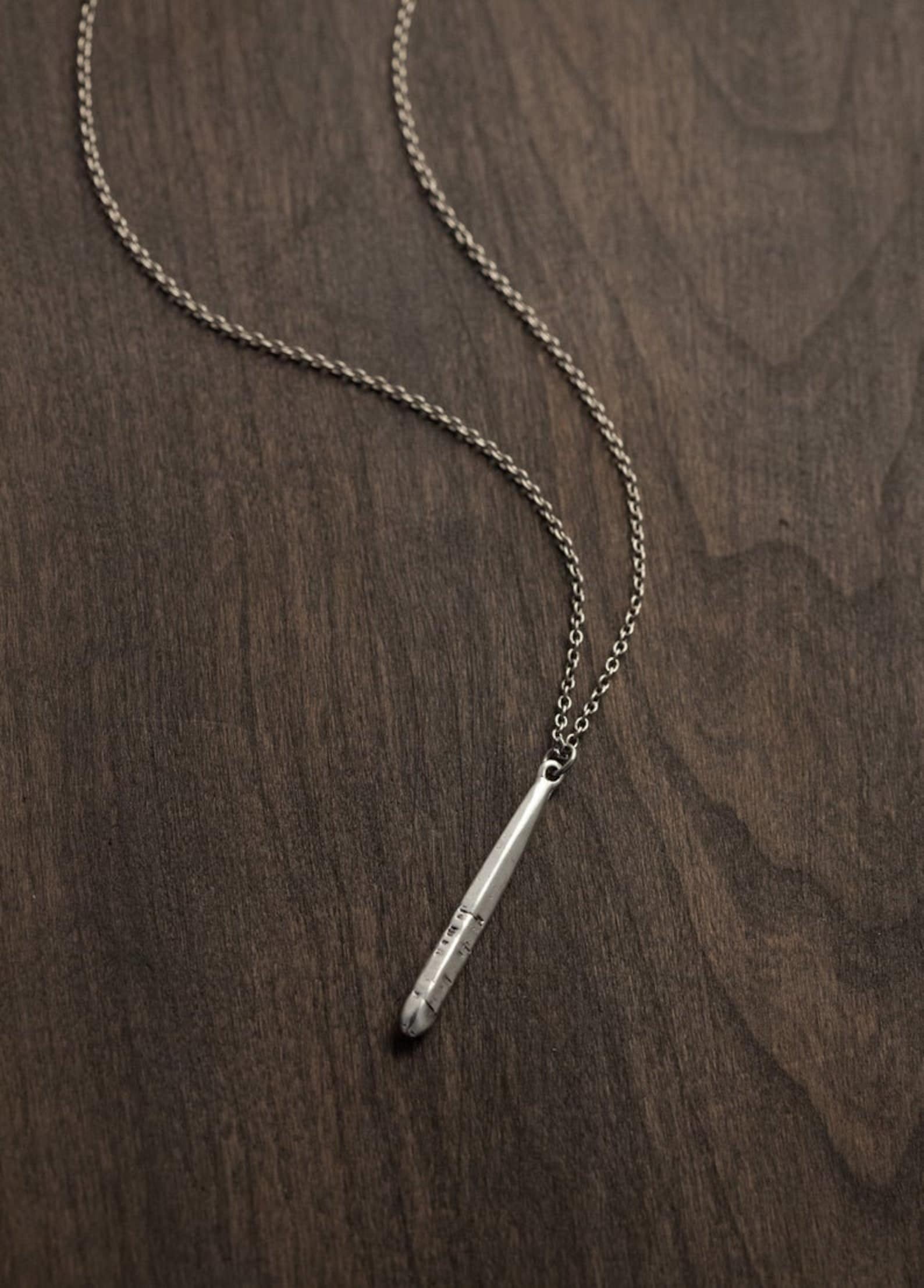 Mens Necklace METAL DRIP PENDANT Necklace Gifts for Him Etsy