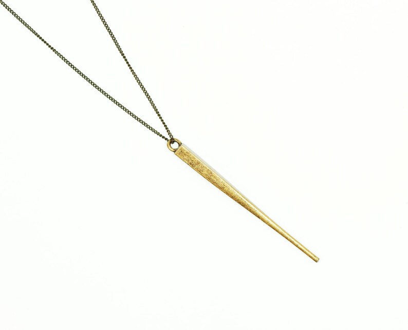 Spike Pendant Necklace Mens Necklace Unisex Long Necklace Etsy