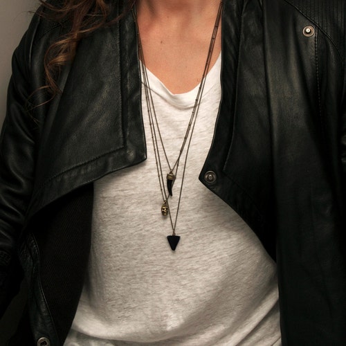 EDGY Layered Necklace Set Pendant 