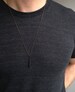 BLACK DRIP Pendant Necklace, Matte Black Mens Necklace, Long Necklace, Unisex Bar Necklace, Fathers Day Gift for Him, by Bohemian Fringe 