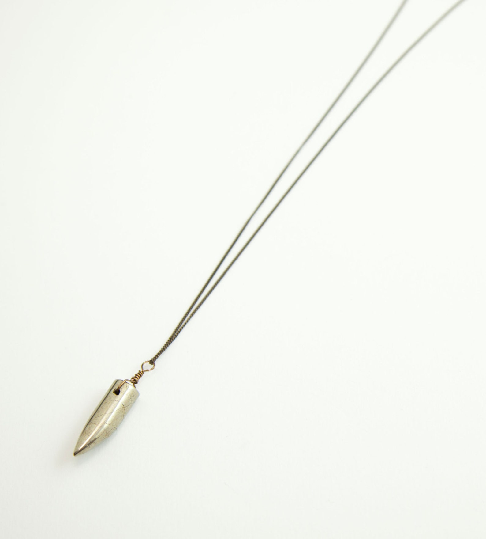 DRAGON TOOTH Necklace / Pyrite Tusk Stone Necklace / Simple Etsy