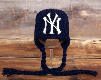 NY Yankees Hat - Newborn baby toddler child infant New York Yankees hat stocking hat baseball cap birthday cake smash photo shoot prop