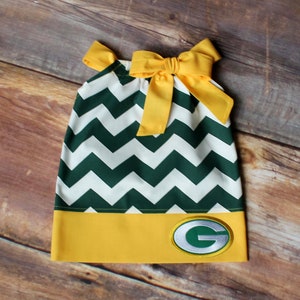 Green Bay Packers Dress - Newborn baby girl outfit toddler child infant pillowcase dress green yellow Wisconsin Pack football