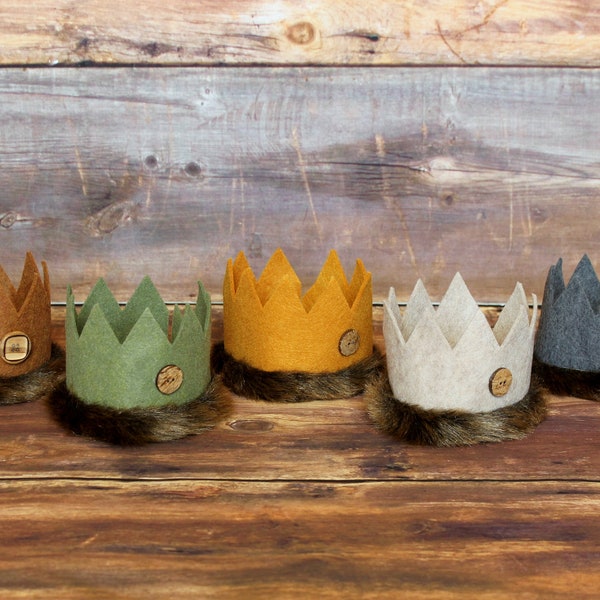 Wild One Crown - Where the Wild Things Are newborn baby toddler child infant adult boy photo prop birthday cake smash Woodland birthday Max