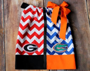 Florida Georgia Dress - House Divided newborn baby girls toddler infant child Georgia Bulldogs Florida Gators outfit pillowcase dress GA FL