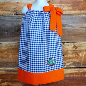 Florida Gators Dress - Newborn baby toddler child girls pillowcase dress infant Florida Gators outfit baby shower birthday gift football