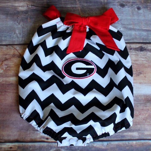 Bulldogs Bubble Romper Newborn to 3T Baby Girls Etsy