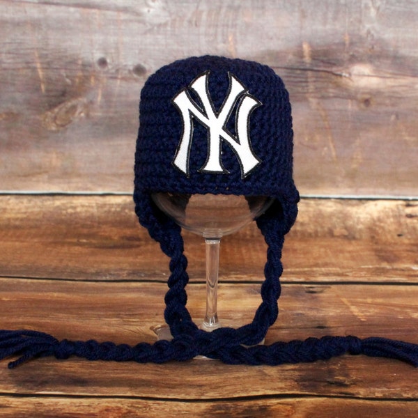 NY Yankees Hat - Newborn baby toddler child infant New York Yankees hat stocking hat baseball cap birthday cake smash photo shoot prop