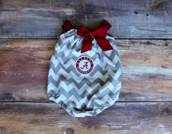 Alabama Crimson Tide Bubble Romper Newborn to 3T baby girls toddler  infant grey gray red baby shower gift game day outfit birthday