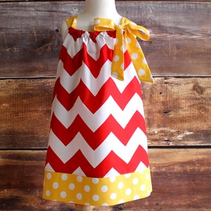 Kansas City Chiefs or Iowa State Cyclones Dress - Newborn baby toddler girls infant child red yellow KC ISU Calgary Flames