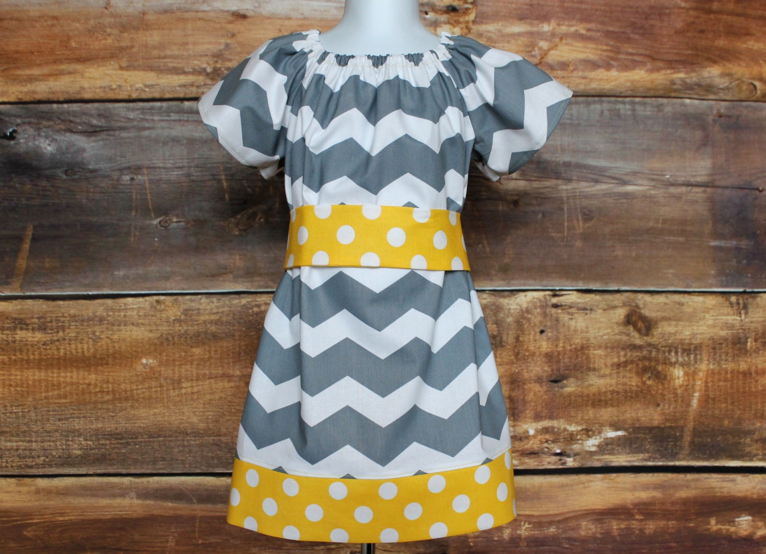 Grey & Yellow Dress Easter outfit Newborn baby toddler child | Etsy