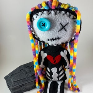 Dead Doll Jenny-Zombie Doll-Dead Girl-Vampire Gift-Goth Girl-Living Dead-Rainbow Girl-Punk Rock Girl Doll
