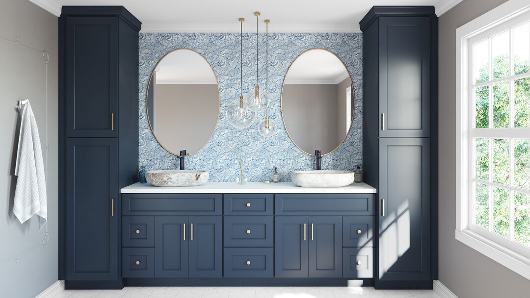 Double Sink Vanity Set Bathroom Cabinets - Etsy