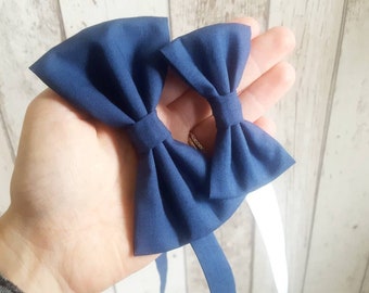 Navy blue/ Marine blue / Pale blue Father and Son bow tie set, Father's Day gift, Matching bow ties, Dickie bow, Toddler bow tie, blue ties