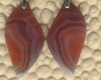 Earrings - Chalcedony, Sterling Silver Big Bold Earth Tones Organic Comfortable Dangle Style Statement