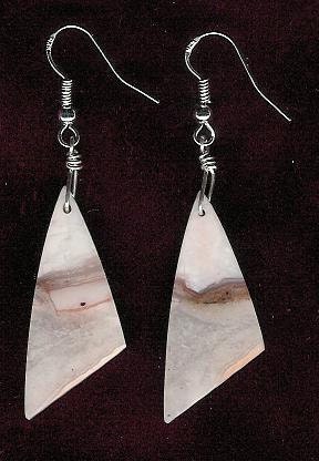 Unique Earrings OOAK Genuine Moroccan Agate Gemstone Sterling Silver Lightweight Modern Geometric Dangle Style Birthday Girlfriend Gift
