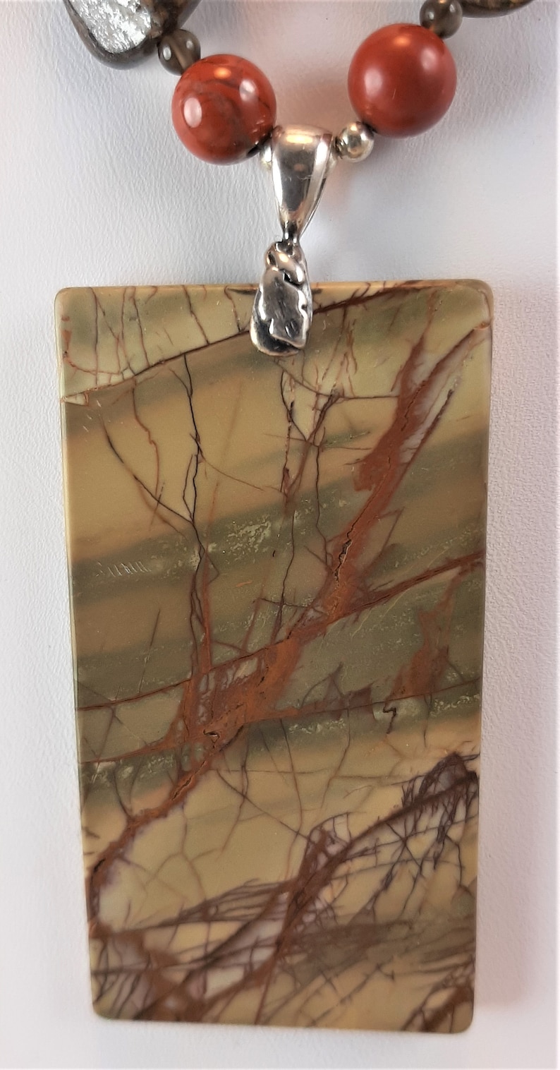 Chinese Painting Jasper Bronzite Red Jasper Etsy