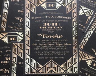 gatsby invitation etsy
